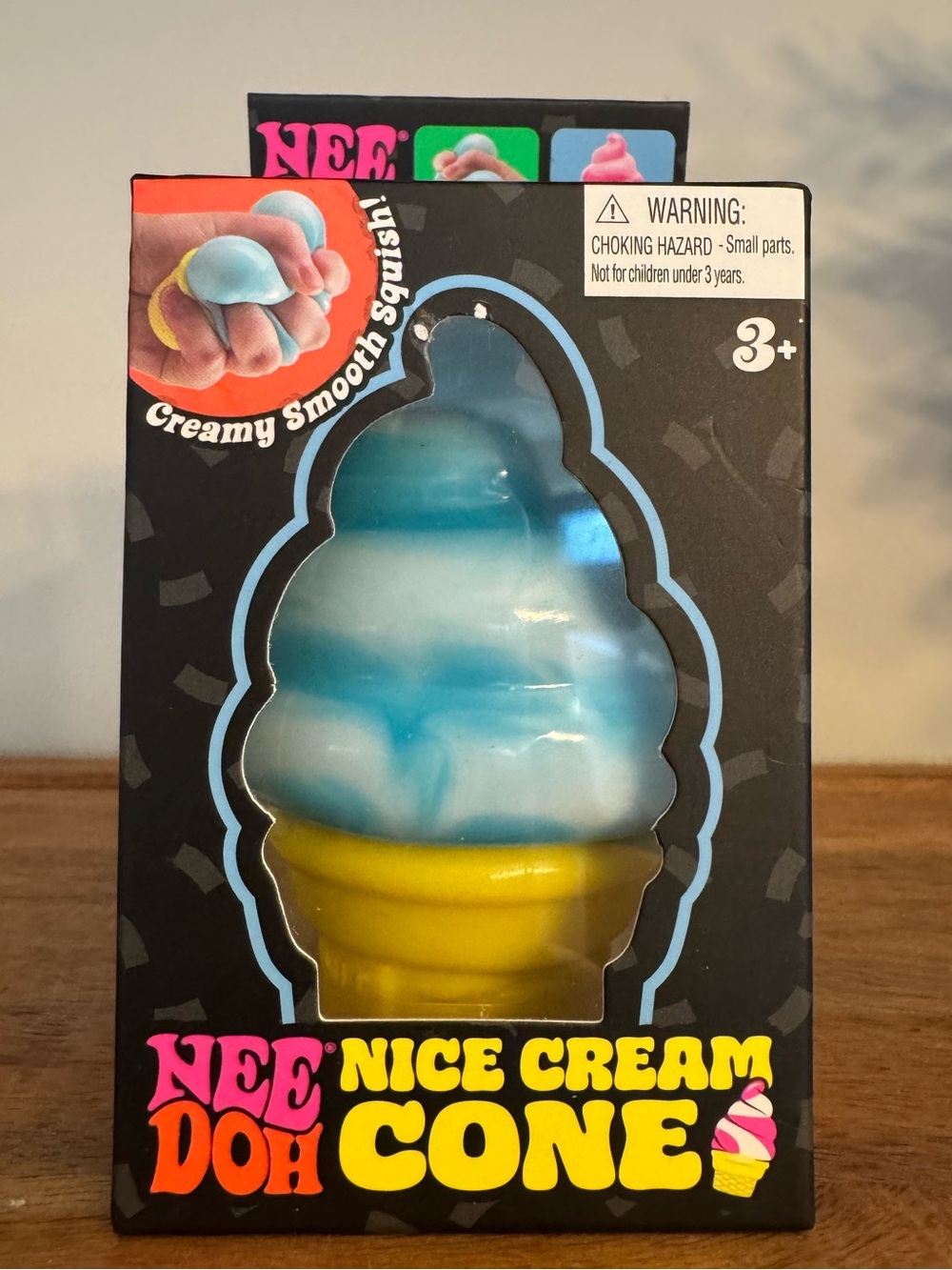 NeeDoh Blue Nice Ice Cream Cone...Squishy Toy